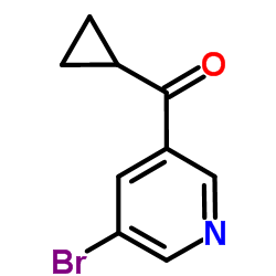 (5-Bromo-3-pyridinyl)(cyclopropyl)methanone Structure