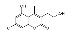 5,7-dihydroxy-3-(2-hydroxyethyl)-4-methyl-2H-1-benzopyran-2-one Structure