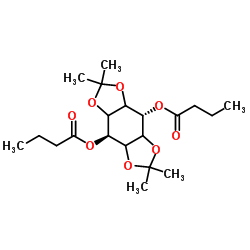 2,2,6,6-Tetramethylhexahydro[1,3]dioxolo[4,5-f][1,3]benzodioxole-4,8-diyl dibutanoate结构式