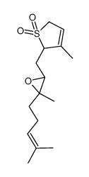 3-methyl-2-((3-methyl-3-(4-methylpent-3-en-1-yl)oxiran-2-yl)methyl)-2,5-dihydrothiophene 1,1-dioxide结构式