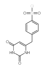 Benzenesulfonylchloride, 4-[(1,2,3,6-tetrahydro-2,6-dioxo-4-pyrimidinyl)methyl]- structure