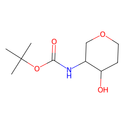 tert-butyl ((3R,4R)-4-hydroxytetrahydro-2H-pyran-3-yl)carbamate结构式