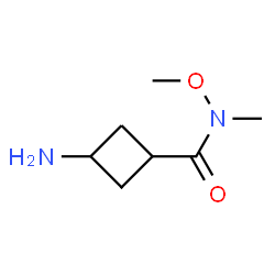 Cyclobutanecarboxamide, 3-amino-N-methoxy-N-methyl-, trans- (9CI) Structure