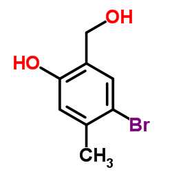 4-Bromo-2-(hydroxymethyl)-5-methylphenol Structure