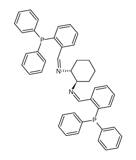 N,N'-bis[o-(diphenylphosphino)benzylidene]-1R,2R-diiminocyclohexane结构式