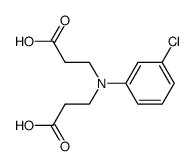 3-chloroanilino-N,N-bispropionic acid结构式