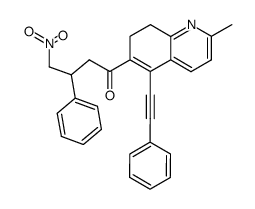 1-(2-Methyl-5-phenylethynyl-7,8-dihydro-quinolin-6-yl)-4-nitro-3-phenyl-butan-1-one Structure