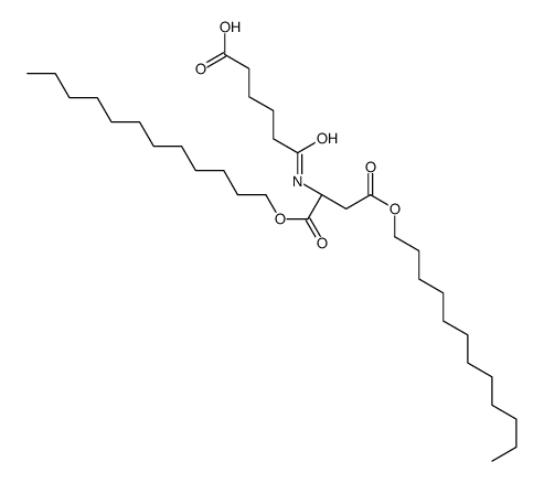 6-[[(2S)-1,4-didodecoxy-1,4-dioxobutan-2-yl]amino]-6-oxohexanoic acid结构式
