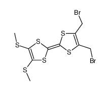 2,3-bis(bromomethyl)-6,7-bis(methylsulfanyl)tetrathiafulvalene结构式