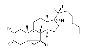 2α-Brom-5,7β-cyclo-5β-cholestanon-(3) Structure