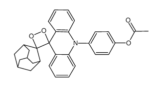 10-(4-acetoxyphenyl)dispiro[acridine-9(10H),3'-[1,2]dioxetane-4',2''-tricyclo[3.3.1.13,7]decane] Structure