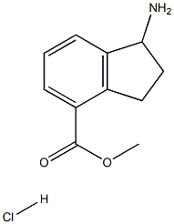 1-氨基-2,3-二氢-1H-茚-4-羧酸甲酯盐酸盐结构式