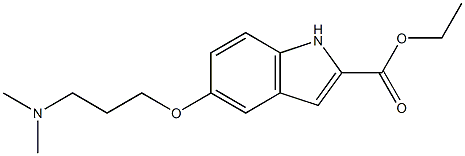 ethyl 5-(3-(dimethylamino)propoxy)-1H-indole-2-carboxylate结构式