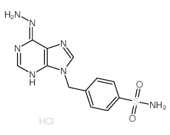 4-[(6-hydrazinylpurin-9-yl)methyl]benzenesulfonamide Structure