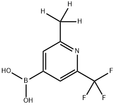 2-(Methyl-d3)-6-trifluoromethylpyridine-4-boronic acid Structure