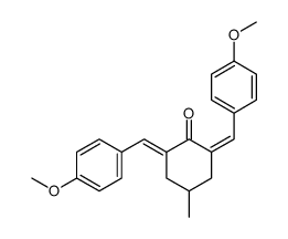 2,6-bis[(4-methoxyphenyl)methylidene]-4-methylcyclohexan-1-one结构式