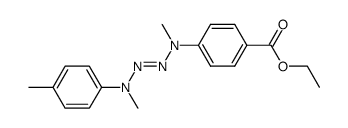 1.4-Dimethyl-1-(4'-tolyl)-4-(p-carbaethoxyphenyl)-2-tetrazen Structure