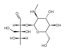 3-hydroxymethyl-O2-(2-methylamino-2-deoxy-α-L-glucopyranosyl)-5-deoxy-L-lyxose结构式