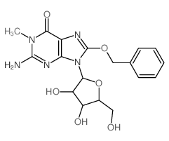 Guanosine,1-methyl-8-(phenylmethoxy)- (9CI) Structure