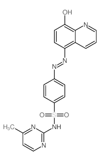 Benzenesulfonamide,4-[2-(8-hydroxy-5-quinolinyl)diazenyl]-N-(4-methyl-2-pyrimidinyl)- structure