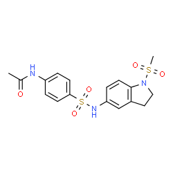 N-[4-[(1-methylsulfonyl-2,3-dihydroindol-5-yl)sulfamoyl]phenyl]acetamide结构式