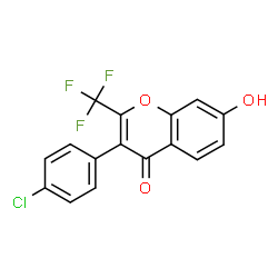 3-(4-Chlorophenyl)-7-hydroxy-2-(trifluoromethyl)-4H-chromen-4-one结构式
