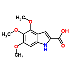 4,5,6-Trimethoxy-1H-indole-2-carboxylic acid结构式