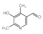 5-hydroxy-4,6-dimethyl-pyridine-3-carbaldehyde structure