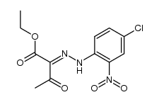 2-(4-chloro-2-nitro-phenylhydrazono)-3-oxo-butyric acid ethyl ester Structure