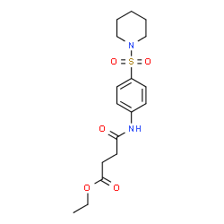 Ethyl 4-oxo-4-{[4-(1-piperidinylsulfonyl)phenyl]amino}butanoate结构式