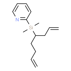 Pyridine,2-[dimethyl[1-(2-propenyl)-4-pentenyl]silyl]-(9CI) structure