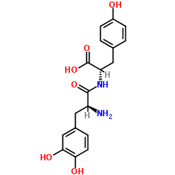 3-Hydroxy-L-tyrosyl-L-tyrosine结构式