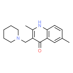 2,6-Dimethyl-3-piperidin-1-ylmethyl-1H-quinolin-4-one结构式