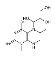 2-amino-1,6-dimethyl-5-(1,2,3-trihydroxypropyl)-7,8-dihydro-6H-pteridin-4-one结构式