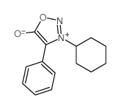 1,2,3-Oxadiazolium,3-cyclohexyl-5-hydroxy-4-phenyl-, inner salt Structure