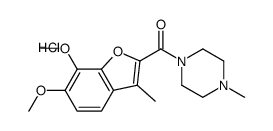 (6,7-dimethoxy-3-methyl-1-benzofuran-2-yl)-(4-methylpiperazin-1-yl)methanone,hydrochloride Structure