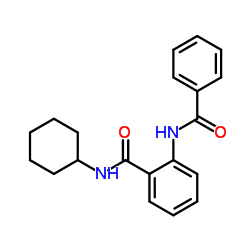 2-(Benzoylamino)-N-cyclohexylbenzamide Structure