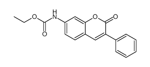 7-ethoxycarbonylamino-3-phenyl-coumarin结构式