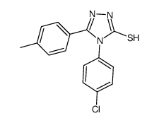 4-(4-chlorophenyl)-5-p-tolyl-4H-1,2,4-triazole-3-thiol结构式