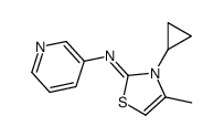 3-cyclopropyl-4-methyl-N-pyridin-3-yl-1,3-thiazol-2-imine结构式