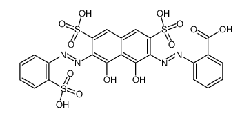 2-[1,8-Dihydroxy-3,6-disulfo-7-(2-sulfo-phenylazo)-naphthalen-2-ylazo]-benzoic acid结构式