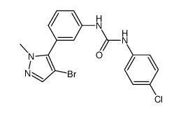 N-[3-(4-bromo-2-methylpyrazol-3-yl)phenyl] [(4-chlorophenyl)amino]carboxamide Structure