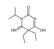 2,4(1H,3H)-Pyrimidinedione,5,5-diethyldihydro-6-imino-1-(1-methylethyl)-(9CI)结构式