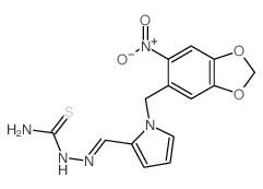 Hydrazinecarbothioamide,2-[[1-[(6-nitro-1,3-benzodioxol-5-yl)methyl]-1H-pyrrol-2-yl]methylene]- picture