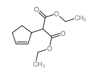 Propanedioic acid, 2-cyclopenten-1-yl-, diethyl ester structure