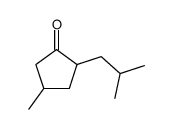 4-methyl-2-(2-methylpropyl)cyclopentan-1-one结构式
