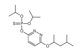 [6-(4-methylpentan-2-yloxy)pyridazin-3-yl]oxy-di(propan-2-yloxy)-sulfanylidene-λ5-phosphane结构式