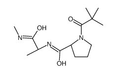 (2S)-1-(2,2-dimethylpropanoyl)-N-[(2R)-1-(methylamino)-1-oxopropan-2-yl]pyrrolidine-2-carboxamide结构式
