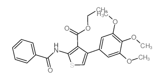 ethyl 2-benzamido-4-(3,4,5-trimethoxyphenyl)thiophene-3-carboxylate结构式