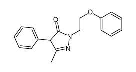5-methyl-2-(2-phenoxyethyl)-4-phenyl-4H-pyrazol-3-one Structure